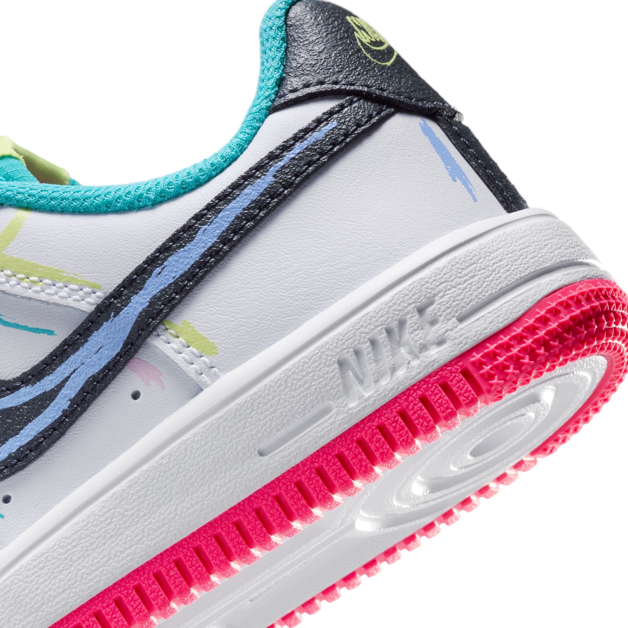 Preschool Nike Force 1 Low BP Lace 'White/Hyper Pink' - IR1821-100
