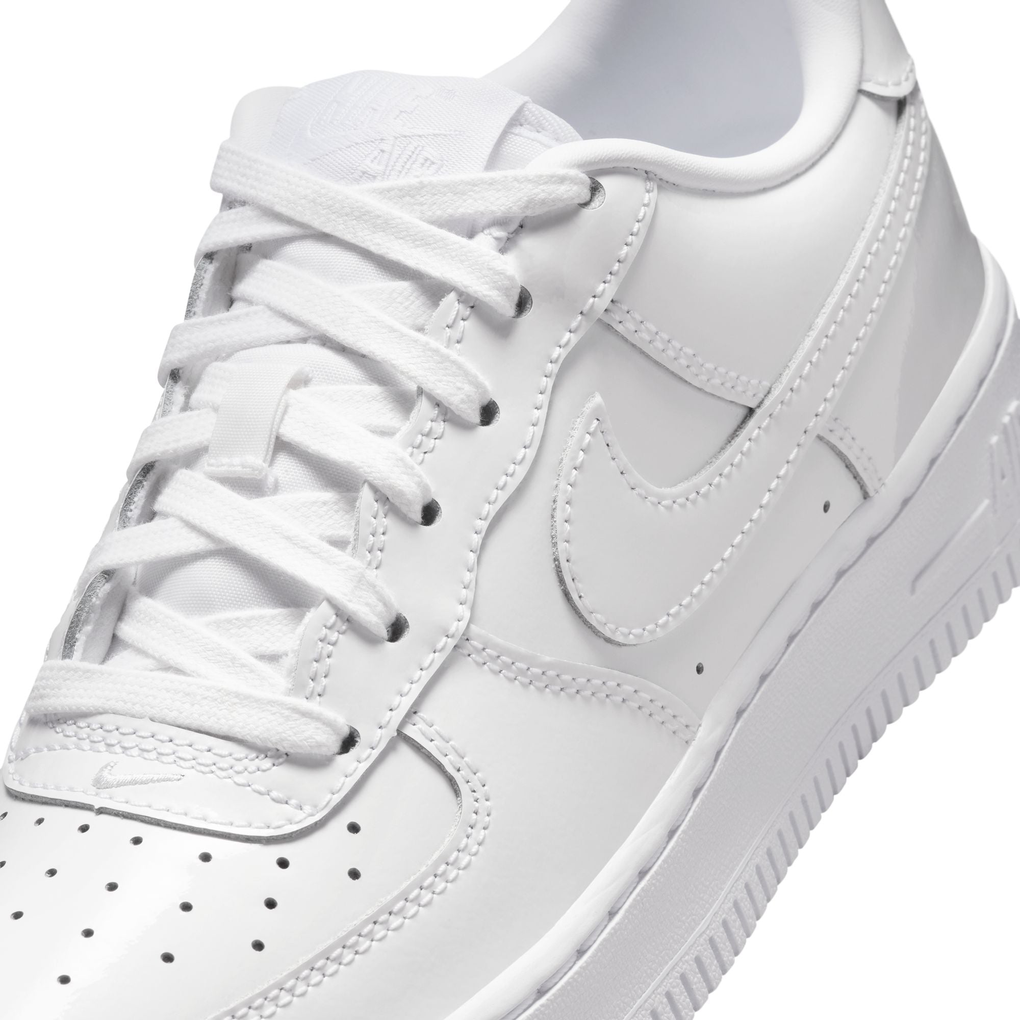 Grade School Nike Air Force 1 Low BG 'White Patent' - IV2448-100
