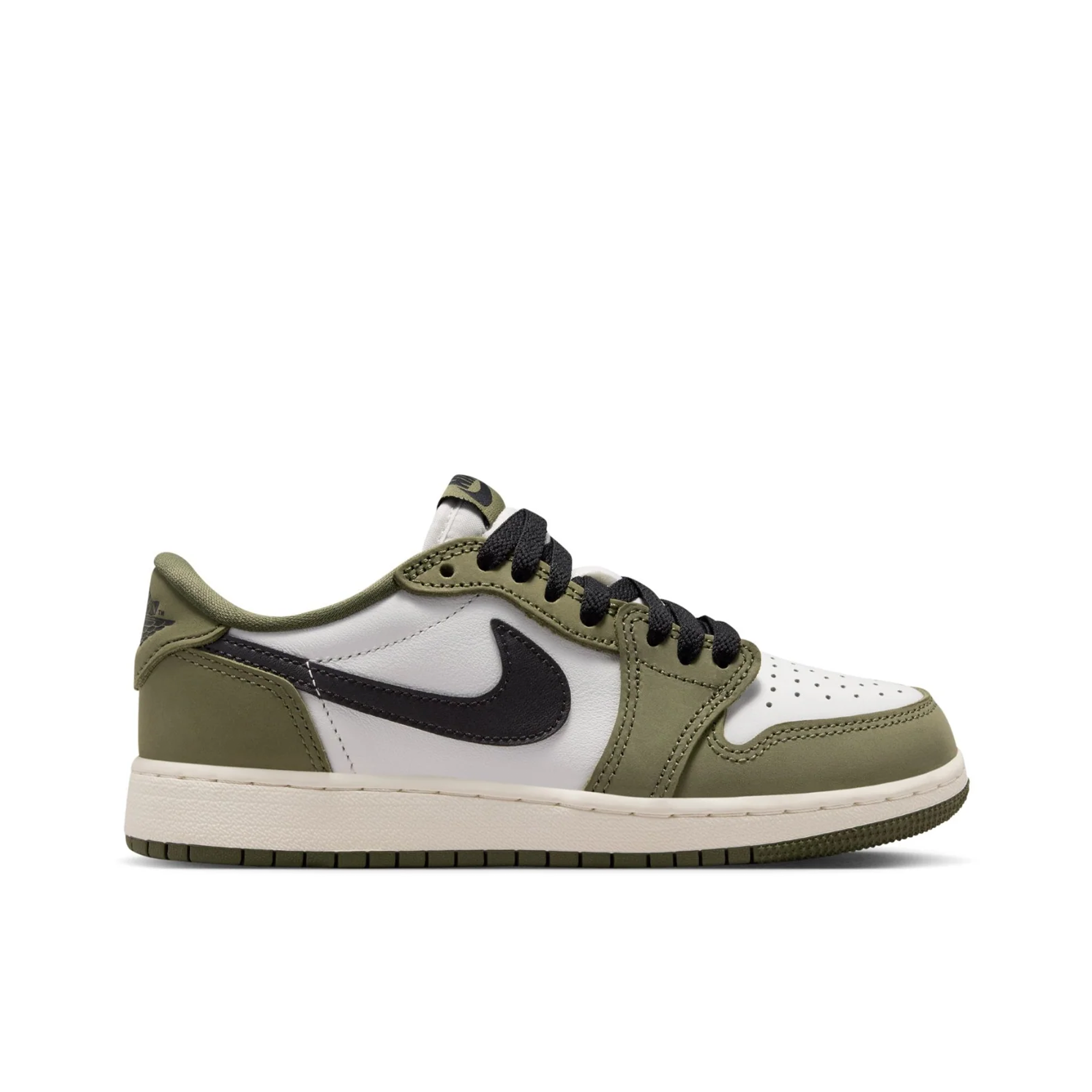 Grade School Air Jordan 1 Retro Low OG 'Medium Olive' - HQ6999-200