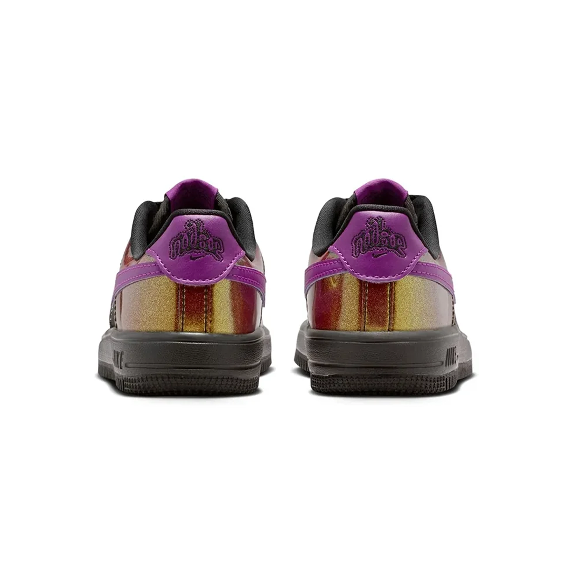 Preschool Nike Air Force 1 Low Lace 'Gold Black Berry' - IQ2734-001