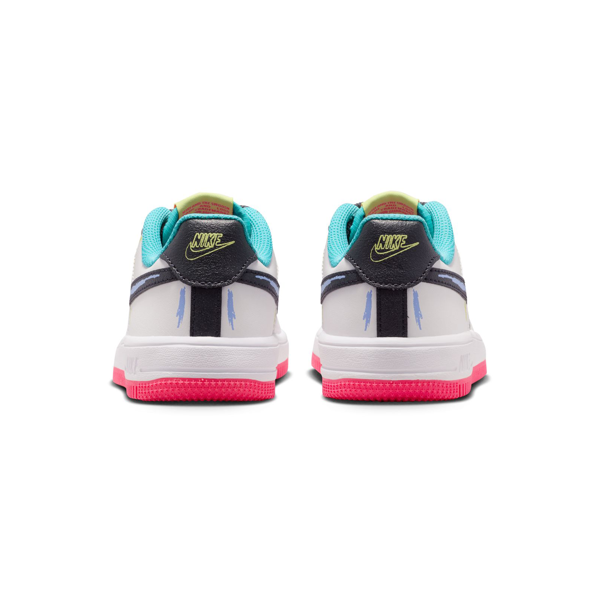 Preschool Nike Force 1 Low BP Lace 'White/Hyper Pink' - IR1821-100