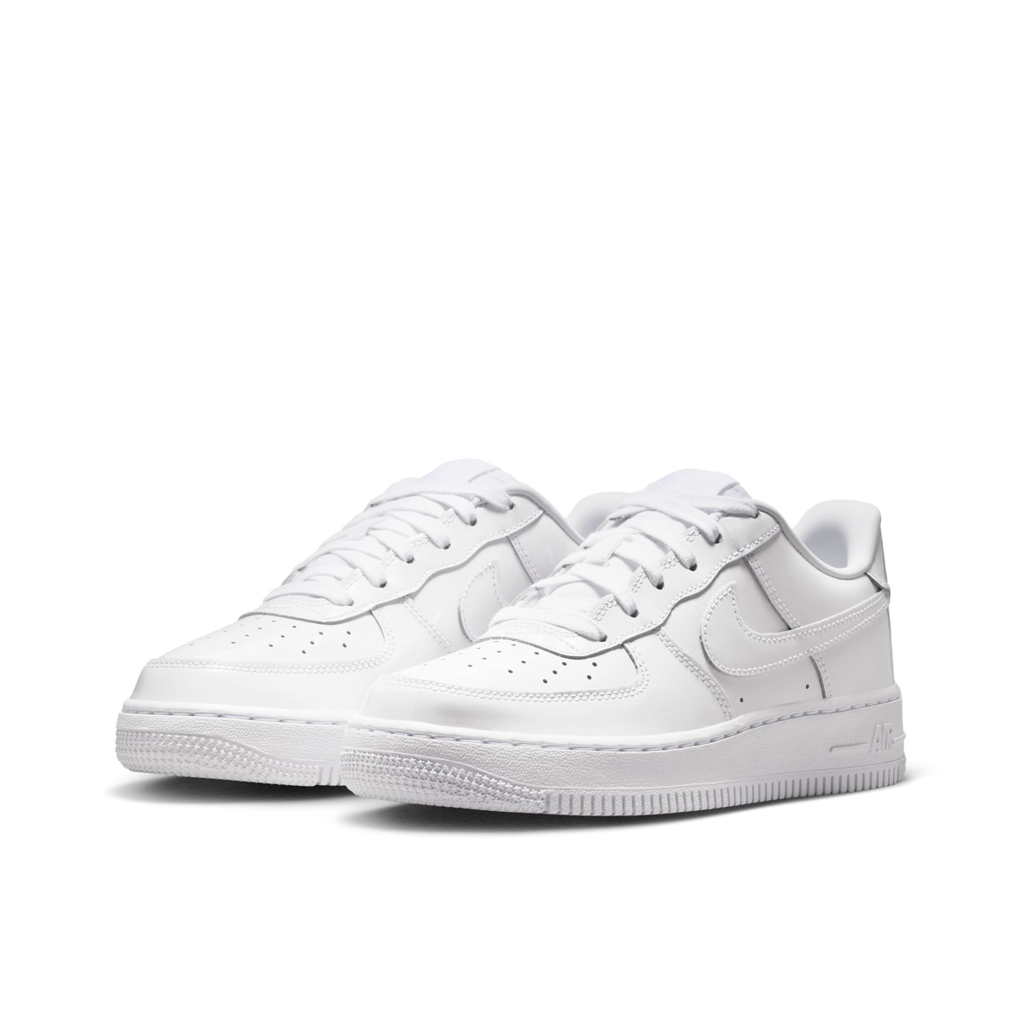 Grade School Nike Air Force 1 Low BG 'White Patent' - IV2448-100