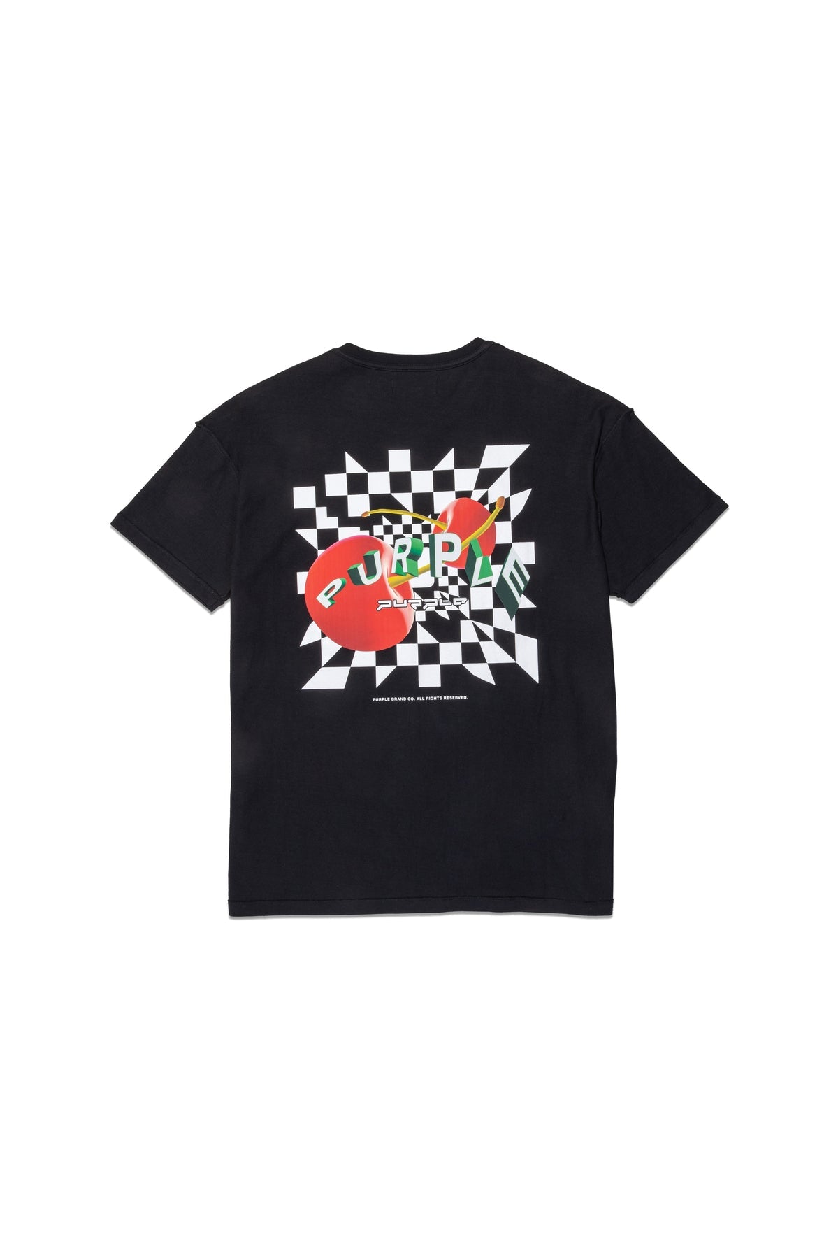 PURPLE TEXTURED INSIDE OUT TEE -BLACK-P101-JSTB423