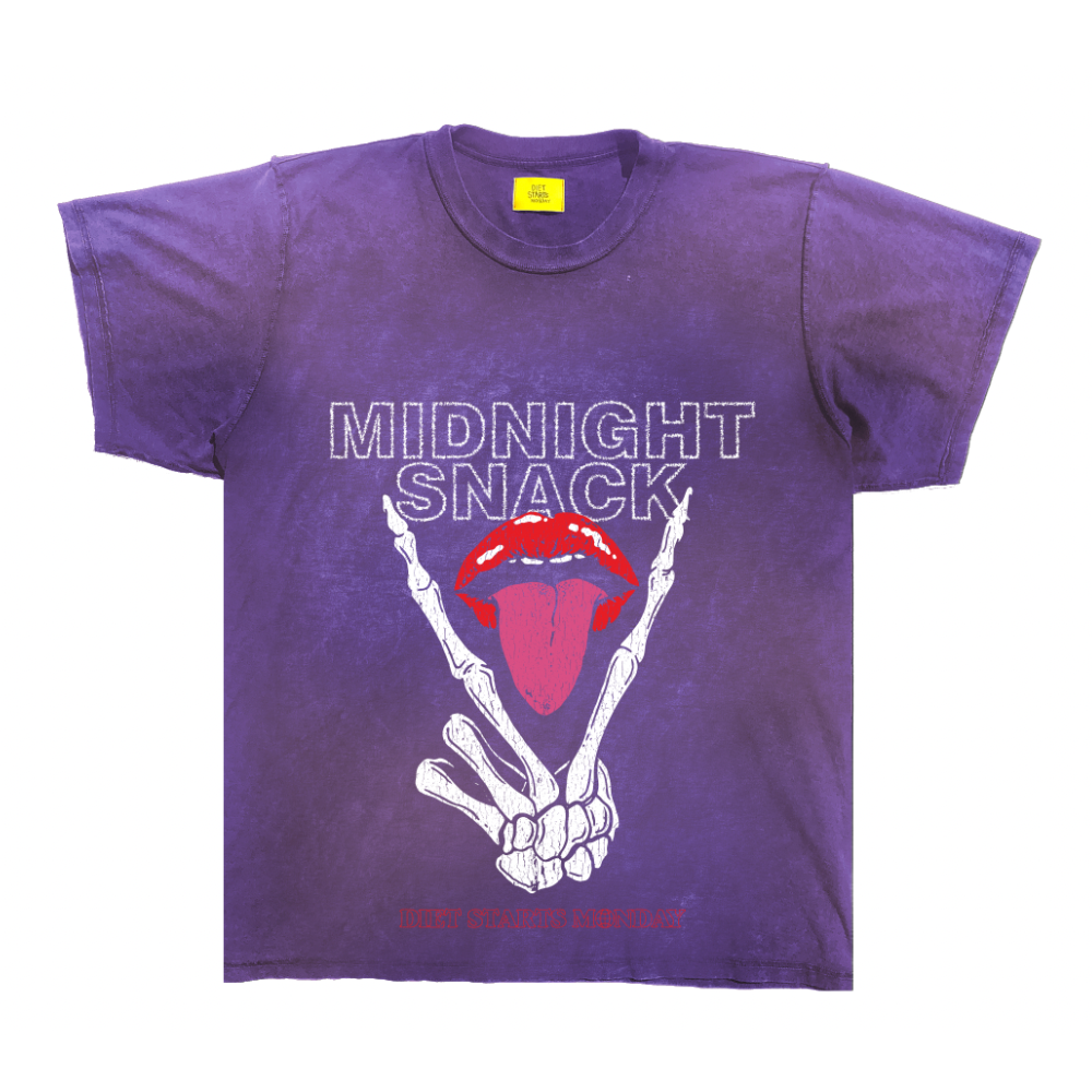 Diet Starts Monday Midnight Snack Tee-Washed Purple - DSM-PS26-036