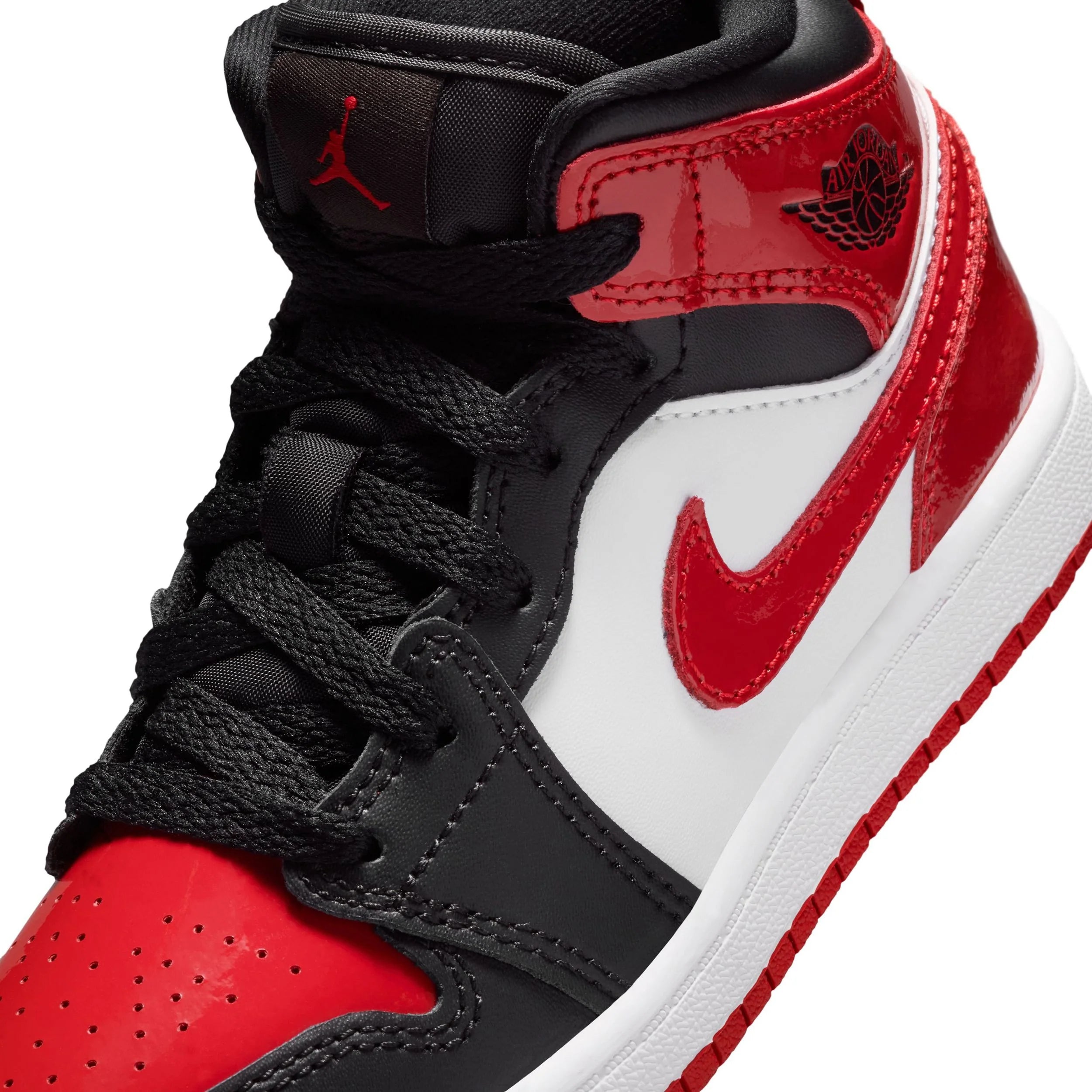 Preschool Jordan 1 Mid SE 'Black/Varsity Red' - HV4444-006