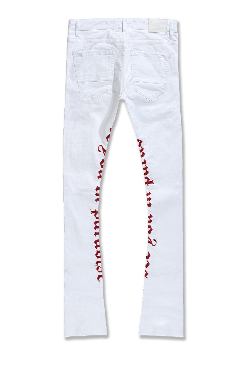 JORDAN CRAIG MARTIN STACKED - SEE YOU IN PARADISE DENIM (WHITE)-JTF1154A