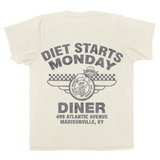 DIET STARTS MONDAY Diner Tee - Antique White - DSM-HOL23-033