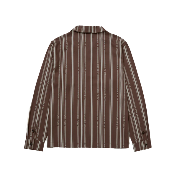 Honor The Gift Honor Stripe Ls Henley-Brown-Htg230330