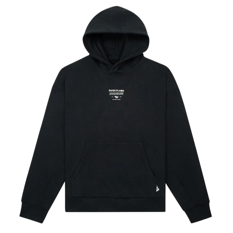 PAPER PLANES MANTRA HOODIE - BLACK - 300281
