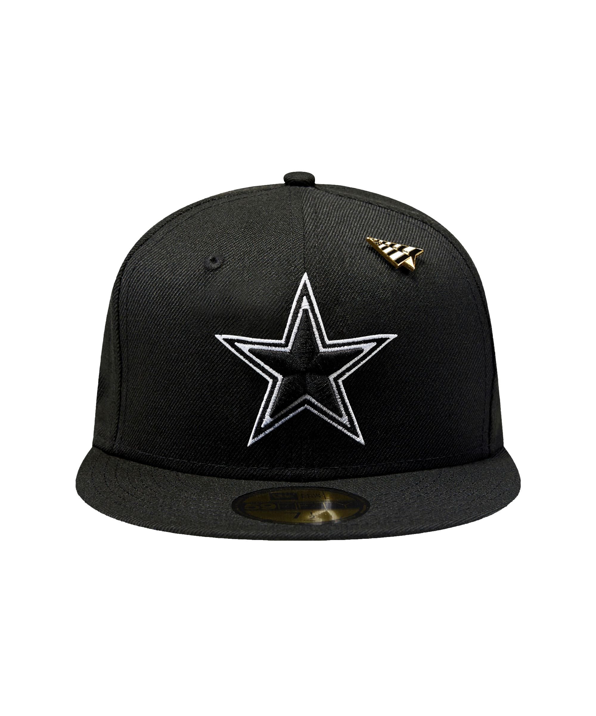 dallas cowboys black fitted hat