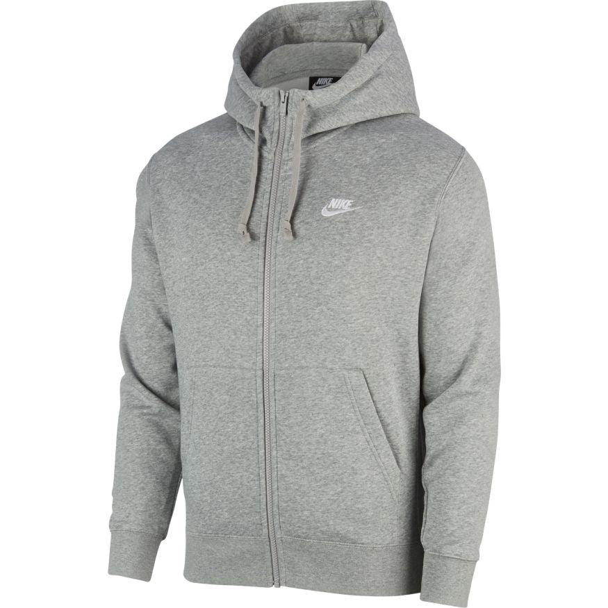 Nike Sportswear Club Fleece Full Zip Hoodie-Grey-Bv2645-063