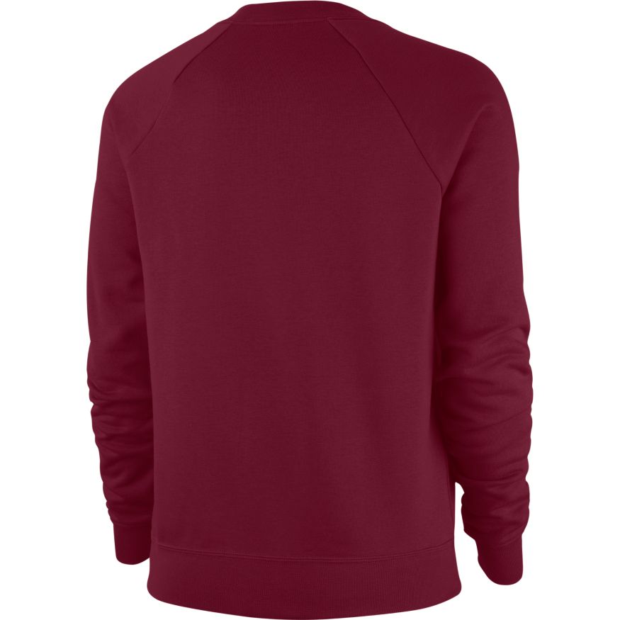 Wmns Nike Sportswear Essential Fleece Crew-Maroon-Bv4112-638