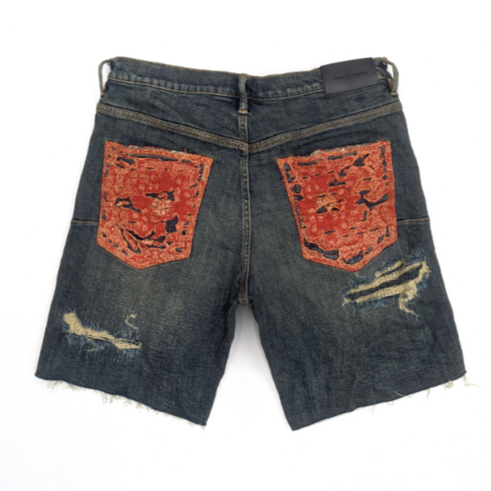 PURPLE BRAND MID INDIGO QUILTED DESTROY-P021-IQDP223