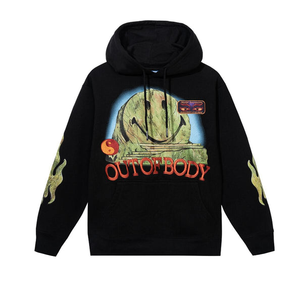 Market Smiley Out Of Body Hoodie-Black-3397000594