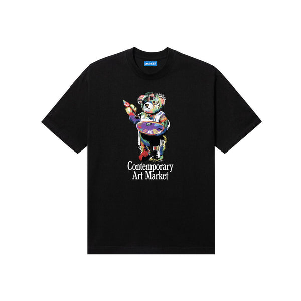 Market Art Market Bear T-shirt-Black-399001801