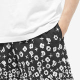 PURPLE ALL ROUND SHORT-BLACK BEAUTY SCATTERED MONOGRAM-P504-PBSM323