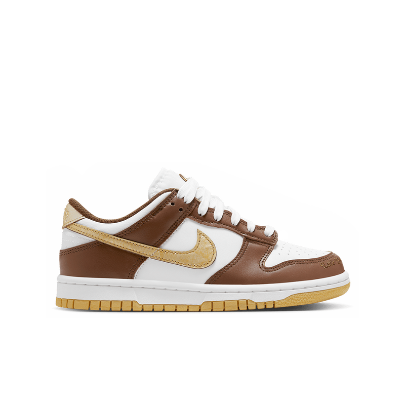 Nike Dunk Low 'White/Metallic Gold White Cacao Wow' - HM3725-171 (GS)