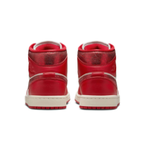 Wmns Air Jordan 1 Mid SE -Red Cracked Leather-HJ9337-106