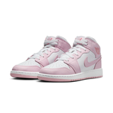 Air Jordan 1 Mid 'Pink Foam /White-fire Red'-DQ8423-608