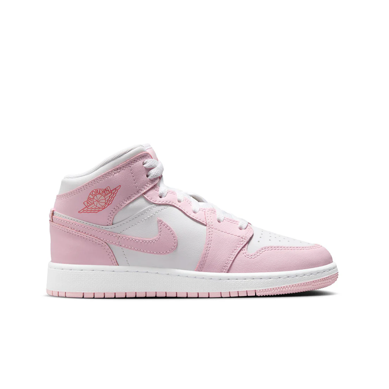 Air Jordan 1 Mid 'Pink Foam /White-fire Red'-DQ8423-608