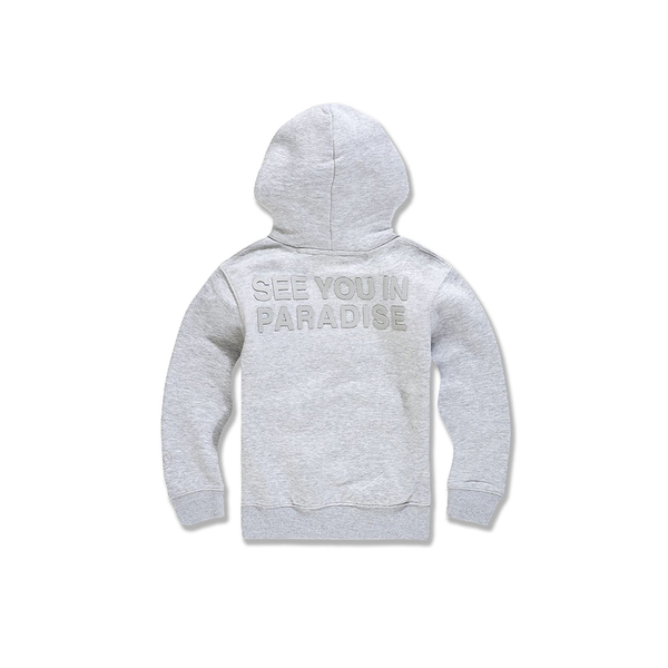 Boys Jordan Craig Paradise Tonal Pullover Hoodie -Grey- 8862HB