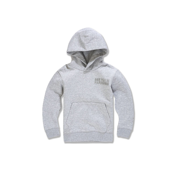 Boys Jordan Craig Paradise Tonal Pullover Hoodie -Grey- 8862HB