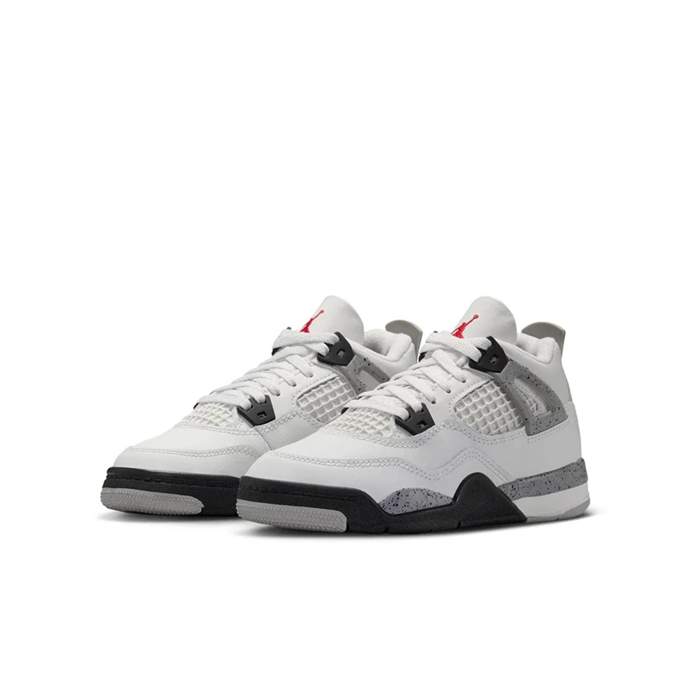 Preschool Jordan 4 Retro 'White Cement' -IB4388-100