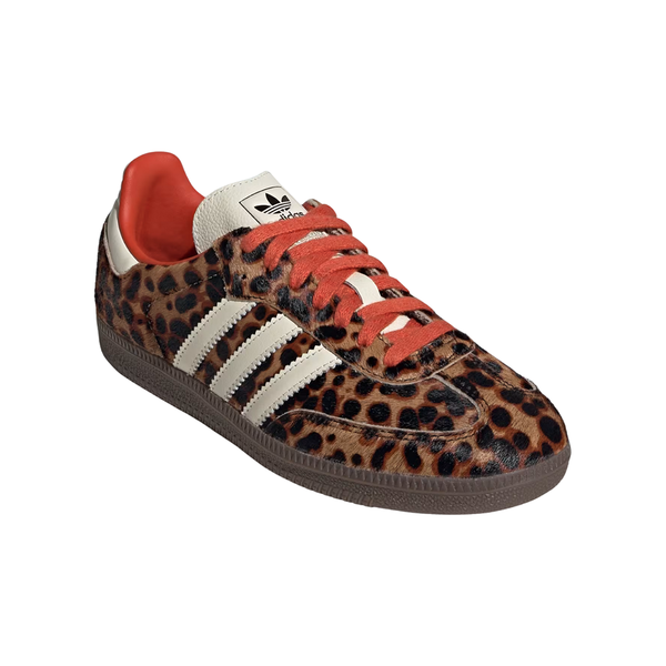 Womens Adidas Samba OG 'Leopard Pack - Preloved Red' -JI2734