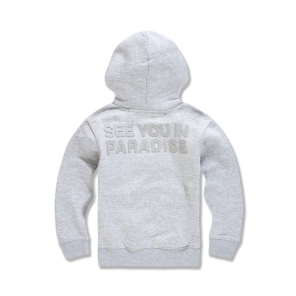 Kids Jordan Craig Paradise Tonal Pullover Hoodie -Grey- 8862HK