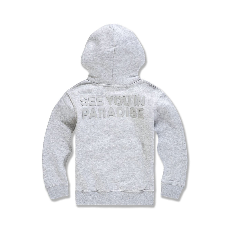 Kids Jordan Craig Paradise Tonal Pullover Hoodie -Grey- 8862HK