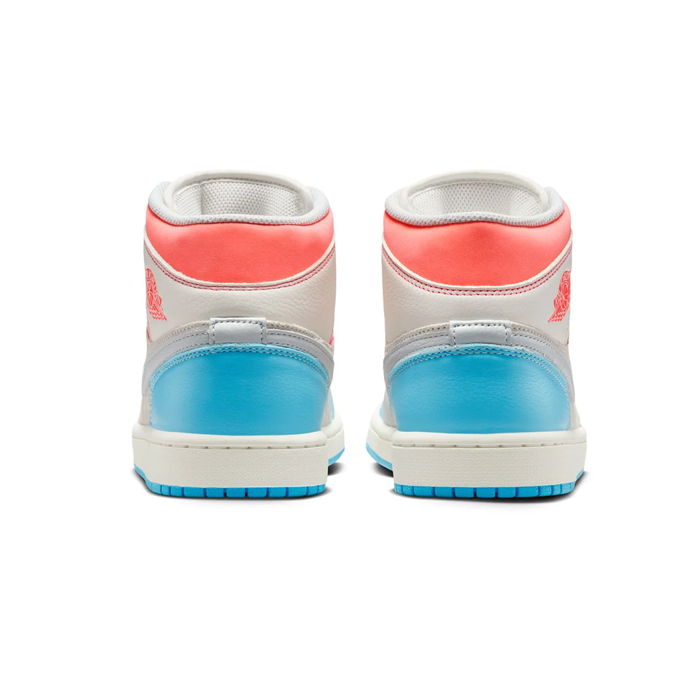 Women's Air Jordan 1 Mid 'Hot Lava Blue Chill' - IM7420-133