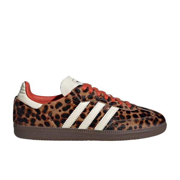 Womens Adidas Samba OG 'Leopard Pack - Preloved Red' -JI2734