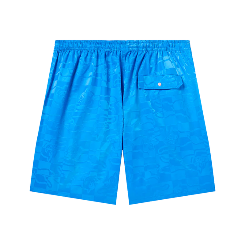 Ice Cream Running Check Shorts-French Blue-441-3104