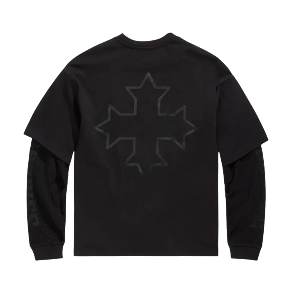 Jordan Craig Printed Layered Longsleeve-Black-9182A