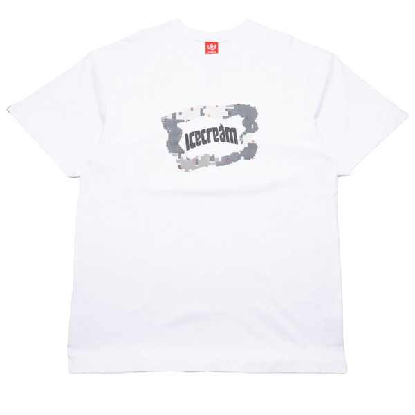 Ice Cream Blurred SS Tee-White-441-7200