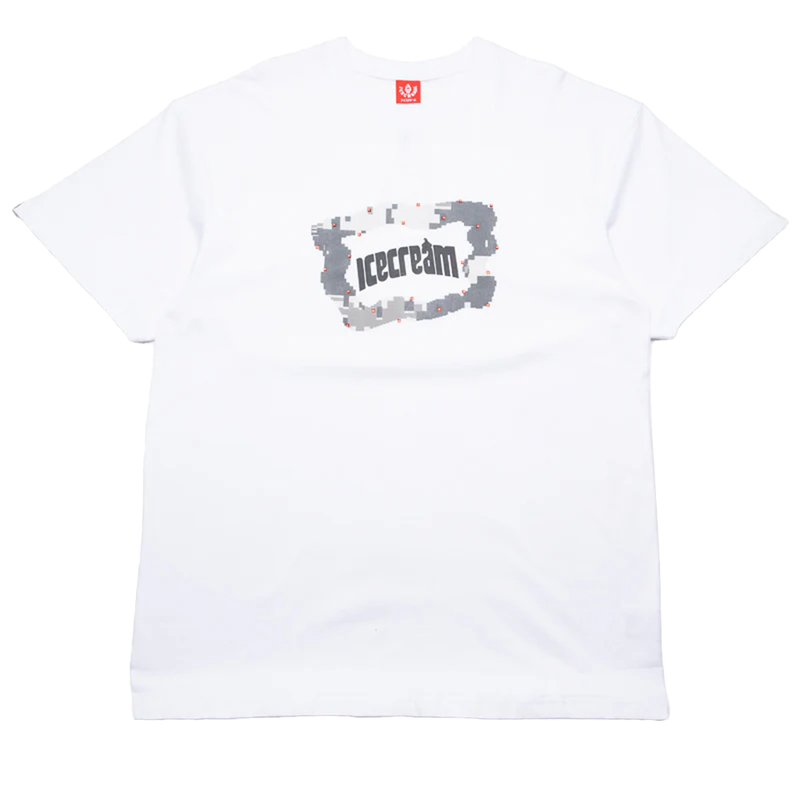 Ice Cream Blurred SS Tee-White-441-7200