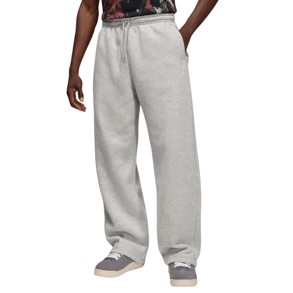 Jordan Brooklyn Fleece Oversized Open-Hem Trousers-Grey-IB7238-050