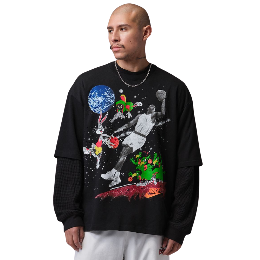 Jordan Flight Space Jam Vault 1996 Crew-Neck T-Shirt-Black/Multi - IX4741-010