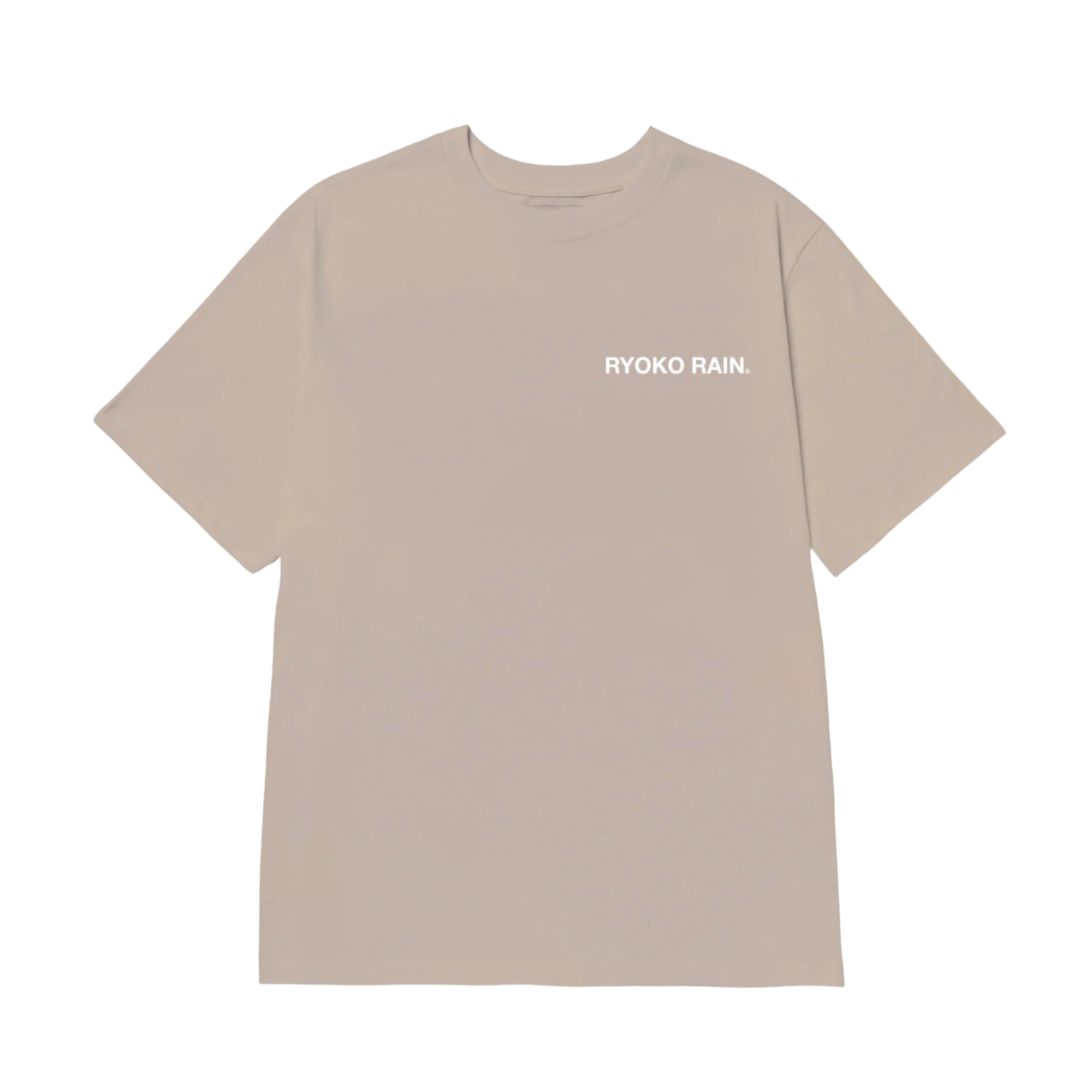 Ryoko Rain Classic Helvetica Tee - Taupe - RYO-FA26-25