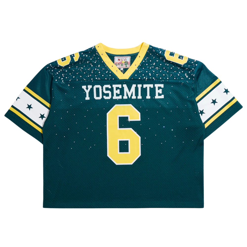 Nothing Grows Overnight Yosemite Football Jersey-Green - NGO-FW25-1042