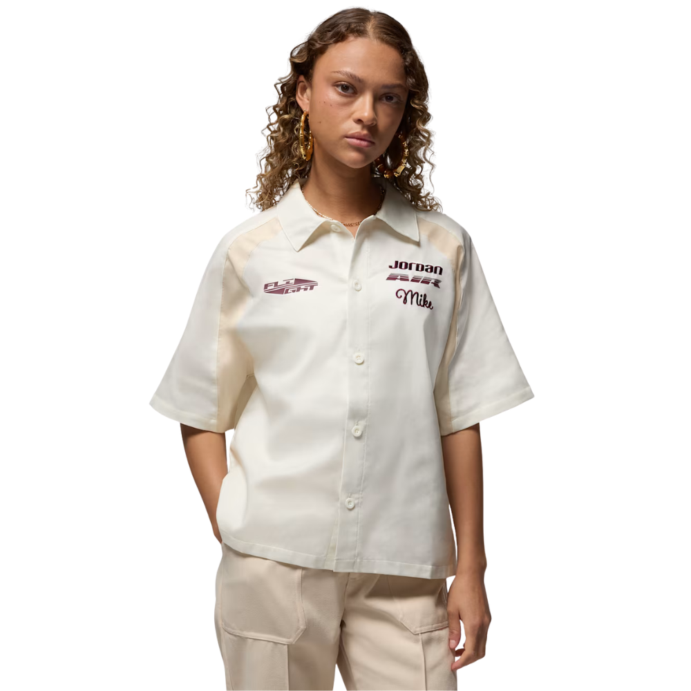 Womens Jordan Woven Top-Sail/Legend Brown-FV7092-133