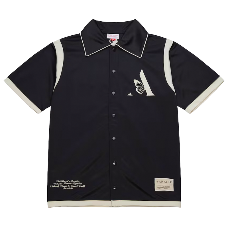 Mitchell & Ness x Waraire Black Full-Snap Shooting Shirt -Tp7966-Mnnblck