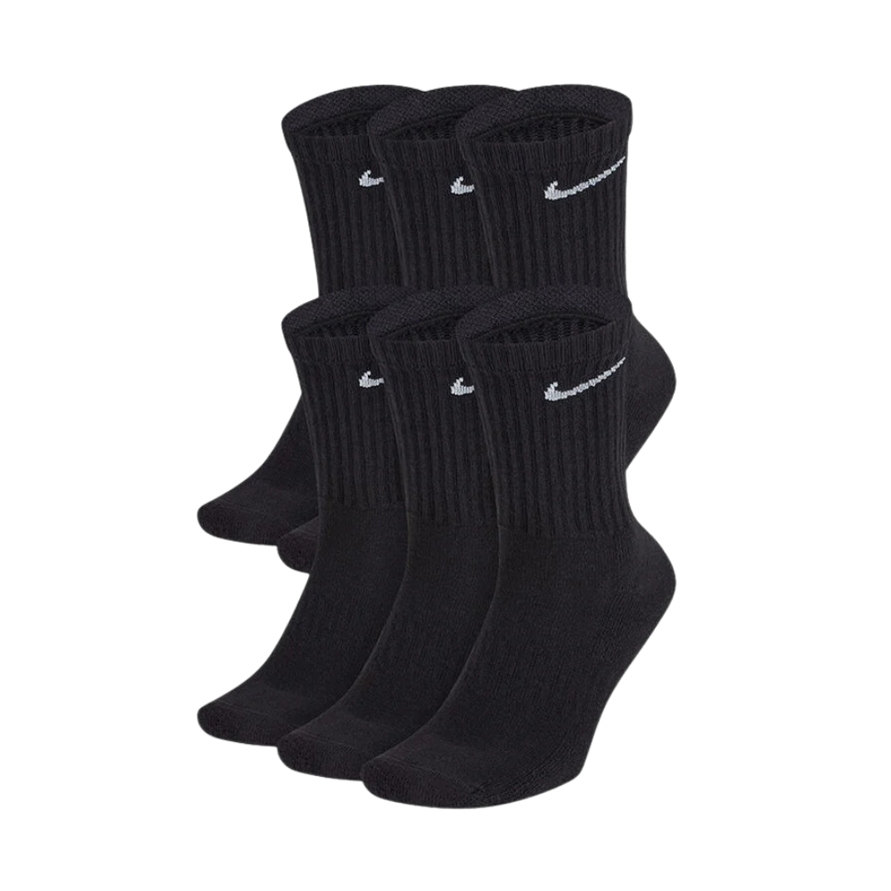 Nike Everyday Cushioned Training Crew Socks (6-Pack) 'Black' - SX7666-010