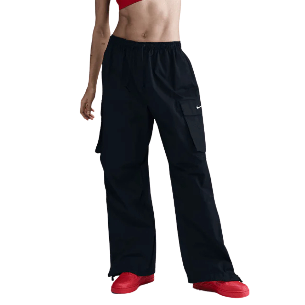 Women's Nike Mid-Rise Oversized Cargo Pants -Black/white-IB1058-010