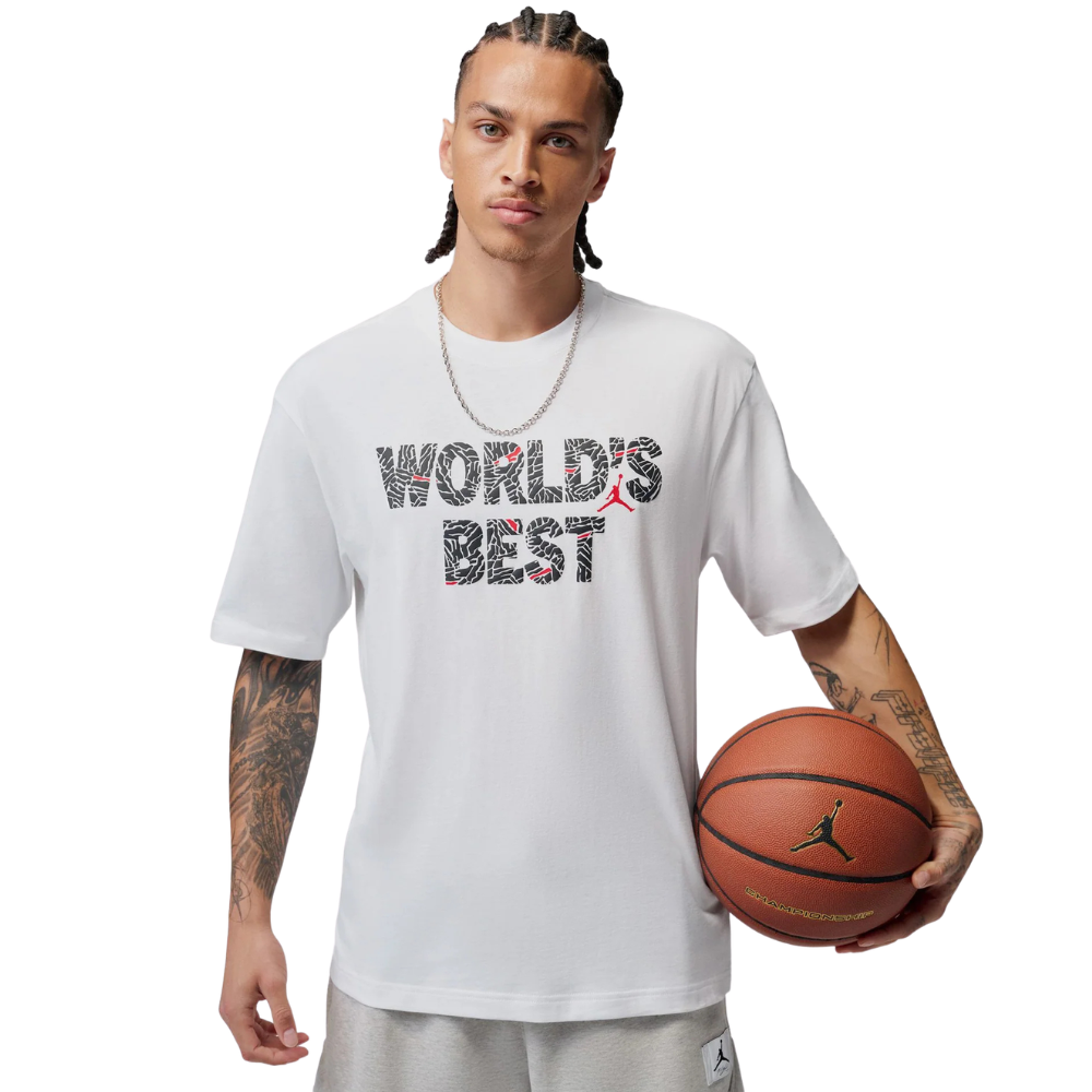 Men's Jordan Brooklyn World's Best T-Shirt - White- IR2119-100