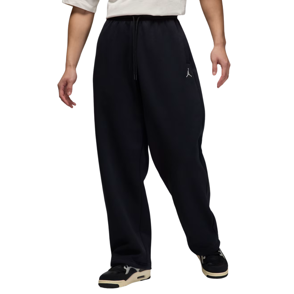 Jordan Brooklyn Fleece Oversized Open-Hem Trousers-Black-IB7238-010