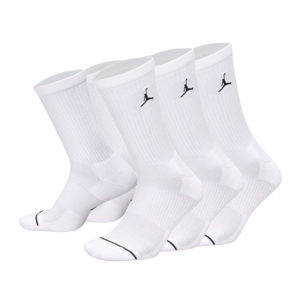 Jordan Jumpman Crew Socks (3-Pack) -White-DX9632-100