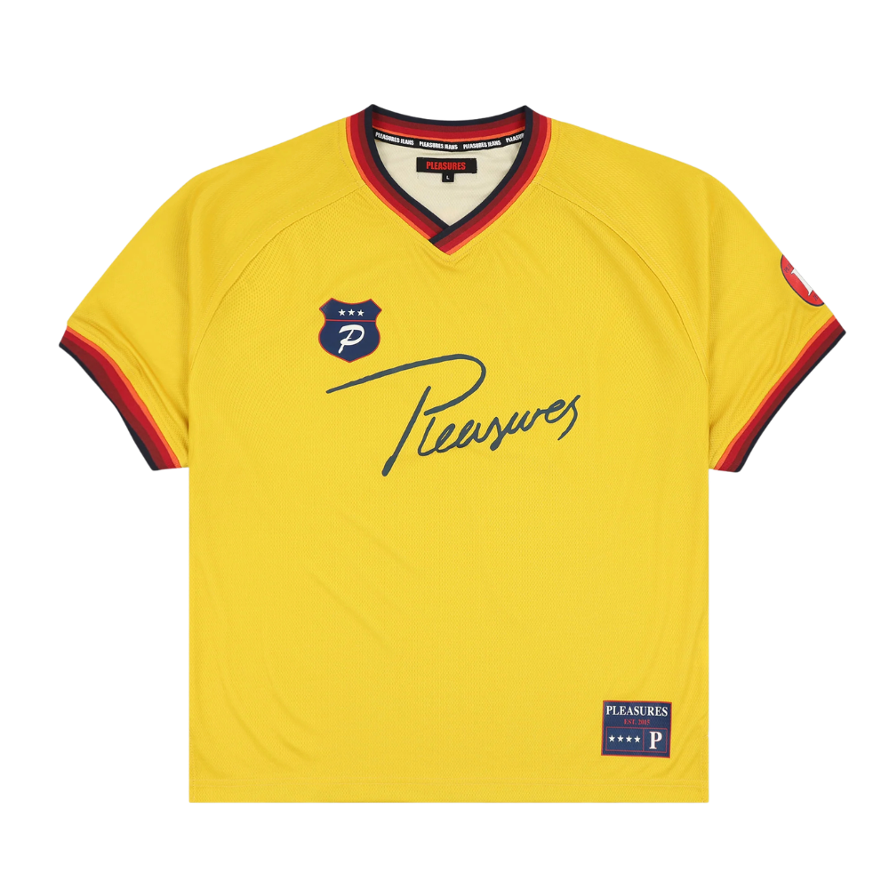 Pleasures Mona Sport Shirt-Yellow - P26SU013