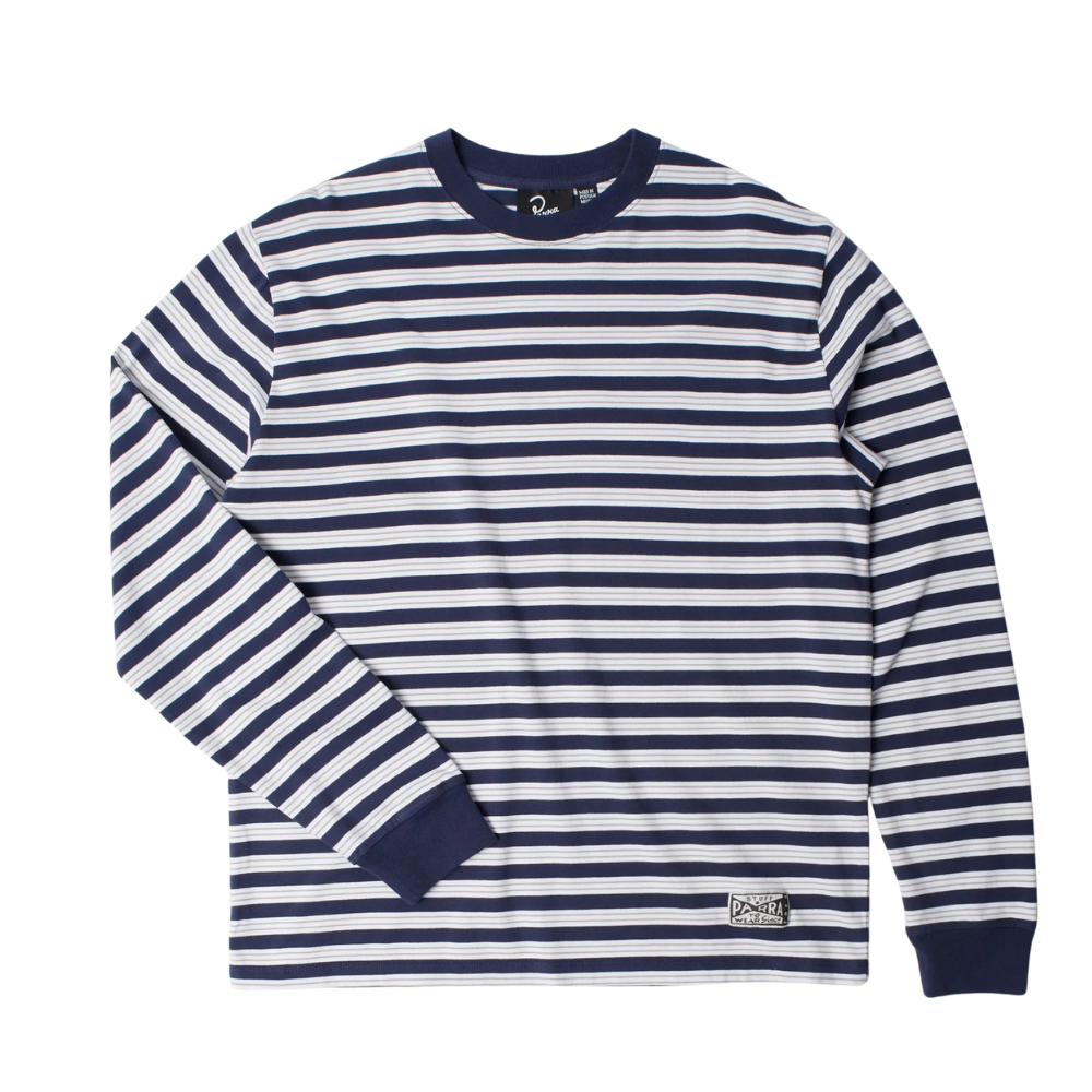 L/S BORDER T-SHIRTS (NAVY × WHITE) XL Whitesville WV79147 Border T-Shirt Heather Grey/Navy | BlackBlue