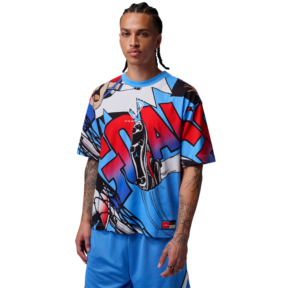 Jordan Brooklyn Graphic T- Shirt- Blue-IO0012-100